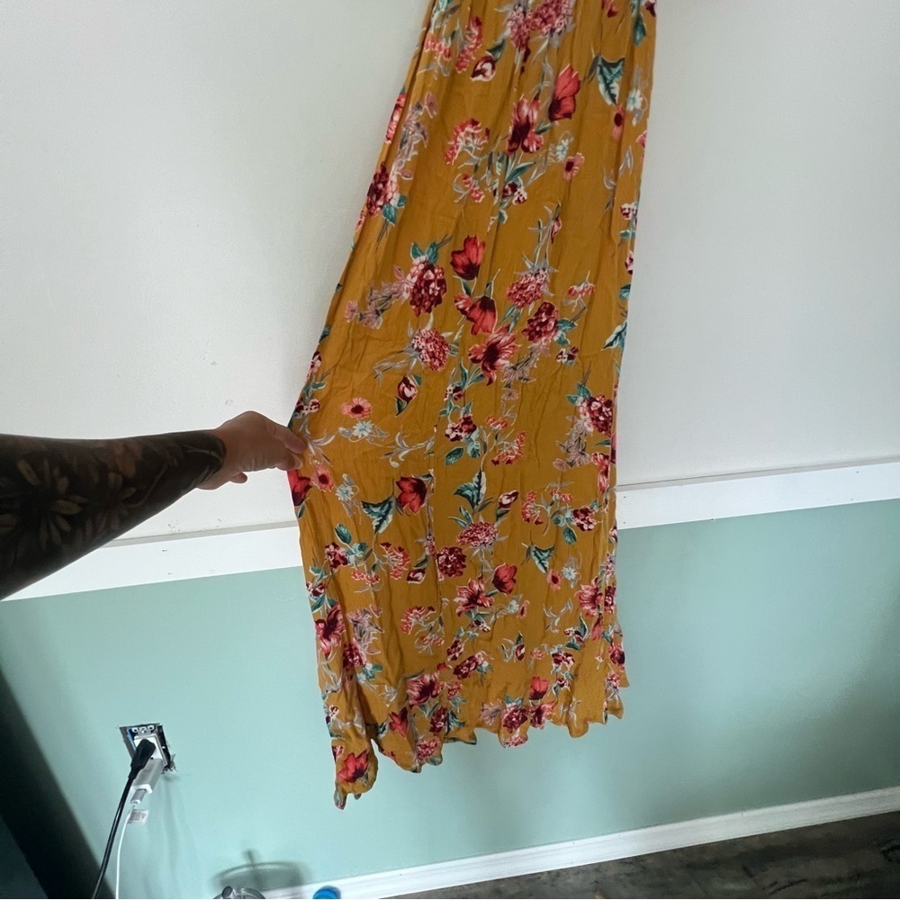 Band Of Gypsies Hudson Floral-Print Maxi Wrap Dress XS - Picture 11 of 13